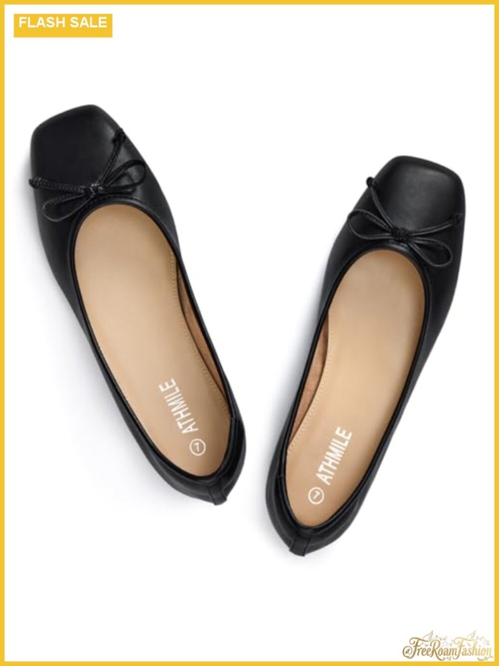 Square Toe Ballet Flats Women Bowknot Microfiber Leather Suede Slip On Dressy